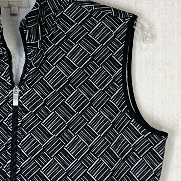 Adidas Women's Full Zip Geometric Print Faux Fur Lined Golf/Athletic Vest-Size S - Picture 5 of 16